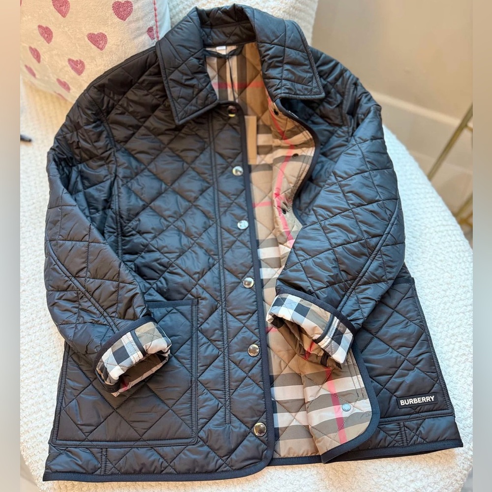 NEW Burberry Dalry Black Quilted Diamond Jacket